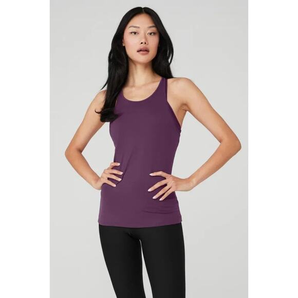 Alo Yoga Select Tank Dark Plum - XS - Picture 1 of 4